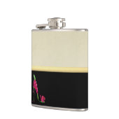 Modern Elegant Girly, Black, Cream, Flower Hiel Heupfles (Links)