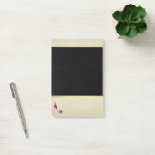 Modern Elegant Girly, Black, Cream, Flower Hiel Post-it® Notes (Kantoor)