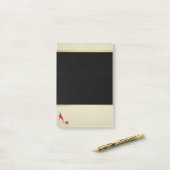 Modern Elegant Girly, Black, Cream, Flower Hiel Post-it® Notes (Op bureau)