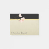 Modern Elegant Girly, Black, Cream, Flower Post-it® Notes (Voorkant)