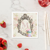 Modern Elegant Girly Bloemen  Party Monogram Servetten (Insitu)