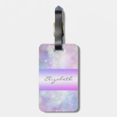 Modern Elegant Girly, Bokeh, Whimsical Bagagelabel (Achterkant verticaal)
