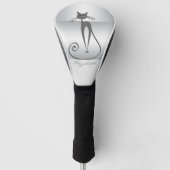 Modern Elegant Girly, Cat Golfheadcover (Voorkant)