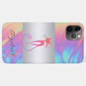 Modern Elegant Girly, Cat, Kat, Ombre Holographic Case-Mate iPhone Case (Achterkant (horizontaal))
