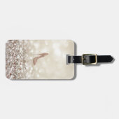 Modern Elegant Girly, Glittery, Hiel Bagagelabel (Voorkant horizontaal)