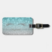 Modern Elegant Girly, Glittery, Lashes Bagagelabel (Voorkant horizontaal)