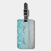 Modern Elegant Girly, Glittery, Lashes Bagagelabel (Voorkant verticaal)