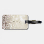 Modern Elegant Girly, Gold Glitter Unicorn Bagagelabel (Achterkant horizontaal)