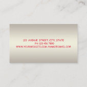 Modern Elegant Girly Professional, Red Lips Visitekaartje (Achterkant)