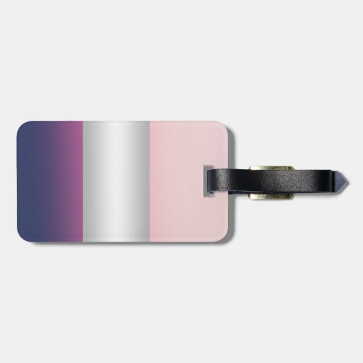 Modern Elegant Girly, Roze Flamingo Bagagelabel (Achterkant horizontaal)