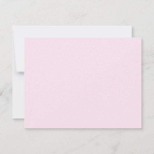 Modern Elegant Girly Script Monogram Blush Pink Notitiekaartje (Achterkant)