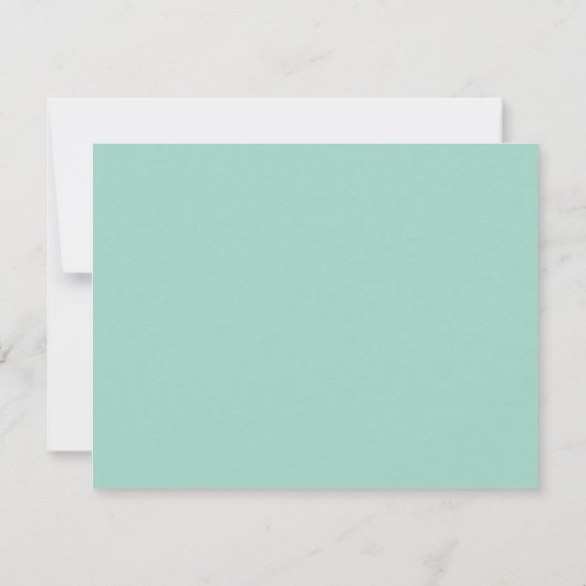 Modern Elegant Girly Script Monogram Mint Green Notitiekaartje (Achterkant)