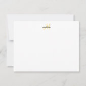 Modern Elegant Girly Script Mustard Monogram Notitiekaartje (Voorkant)