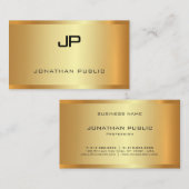 Modern Elegant Glamour Gold Look Sjabloon Luxe Visitekaartje (Voorkant / Achterkant)
