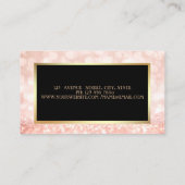 Modern Elegant Glitter Bokeh, Lijst Visitekaartje (Achterkant)