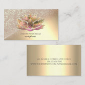 Modern Elegant Glitter Bokeh Ombre Chic Lotus Visitekaartje (Voorkant / Achterkant)