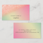Modern Elegant Glitter Bokeh Ombre Visitekaartje (Voorkant / Achterkant)