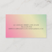 Modern Elegant Glitter Bokeh Ombre Visitekaartje (Achterkant)