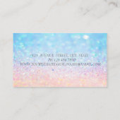 Modern elegant Glitter Bokeh Silver Headphone DJ Visitekaartje (Achterkant)