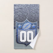 Modern Elegant Glitter College Football USA Sport Bad Handdoek (Handdoek)