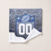 Modern Elegant Glitter College Football USA Sport Bad Handdoek (Wasdoekje)