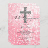 Modern Elegant Glitter Cross-Communitation Kaart (Voorkant / Achterkant)