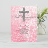 Modern Elegant Glitter Cross-Communitation Kaart (Staand voorkant)