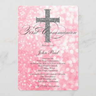Modern Elegant Glitter Cross-Communitation Kaart