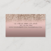 Modern Elegant, Glitter Gold Confetti, Scissors Visitekaartje (Achterkant)