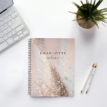 Modern, elegant, glitter, goud-zilver-blos planner<br><div class="desc">Moderne,  glitter,  elegante planner. Bewerk je product in een paar minuten. U kunt het lettertype / de grootte / kleur en de positie wijzigen met "verder personaliseren".</div>