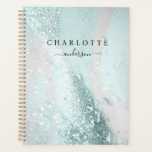 Modern, elegant, glitter, munt planner<br><div class="desc">Moderne, glitter, elegante planner. Bewerk je product in een paar minuten. U kunt het lettertype / de grootte / kleur en de positie wijzigen met "verder personaliseren".</div>