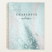 Modern, elegant, glitter, munt planner (Voorkant)
