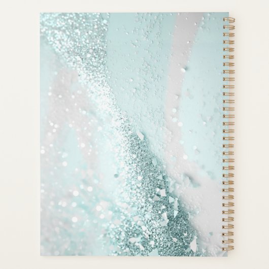 Modern, elegant, glitter, munt planner (Achterkant)