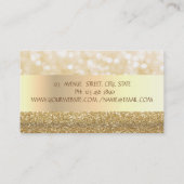 Modern Elegant Glittery, Bokeh, Cactus Visitekaartje (Achterkant)