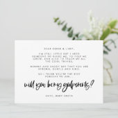 Modern elegant Godouders-voorstel Kaart (Staand voorkant)