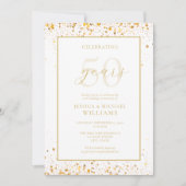 Modern Elegant Gold 50th Wedding Jubileum Kaart (Voorkant)