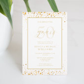 Modern Elegant Gold 50th Wedding Jubileum Kaart