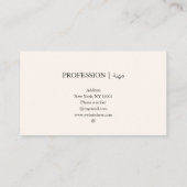 Modern Elegant Gold Arabisch Visitekaartje (Achterkant)