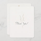 Modern Elegant Gold & Black Calligraphy Baptism Bedankkaart (Voorkant / Achterkant)