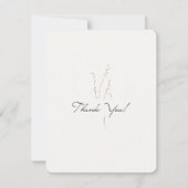 Modern Elegant Gold & Black Calligraphy Baptism Bedankkaart (Voorkant)
