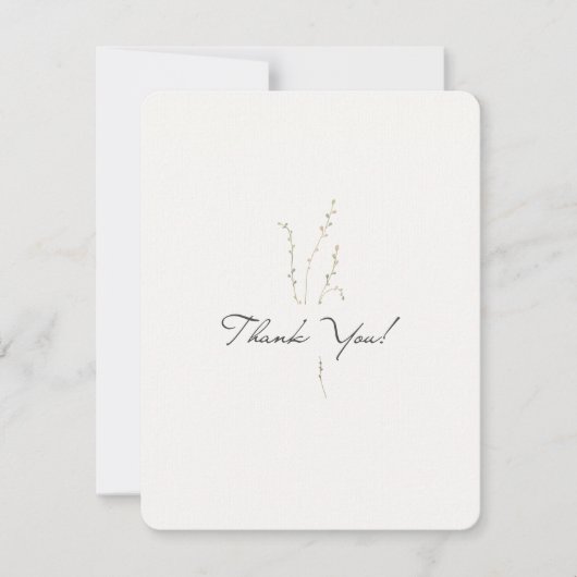 Modern Elegant Gold & Black Calligraphy Baptism  Bedankkaart (Voorkant)