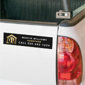 Modern Elegant Gold & Black Handyman Bumpersticker (Op Truck)