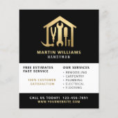 Modern Elegant Gold & Black Handyman Flyer (Voorkant)
