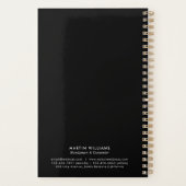 Modern Elegant Gold & Black Handyman Planner (Achterkant)
