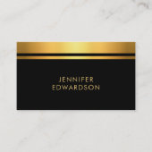Modern Elegant gold black professional minimalist  Visitekaartje (Voorkant)