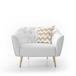 Modern Elegant Gold Chevron Pattern Kussen