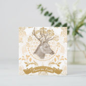 Modern  Elegant Gold Christmas Feestdagenkaart (Staand voorkant)