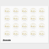 Modern Elegant Gold Confetti Goodie Bag Label (Vel)