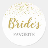 Modern Elegant Gold Confetti Goodie Bag Label (Voorkant)