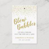 Modern Elegant Gold Confetti Wedding Bubble Label (Voorkant)